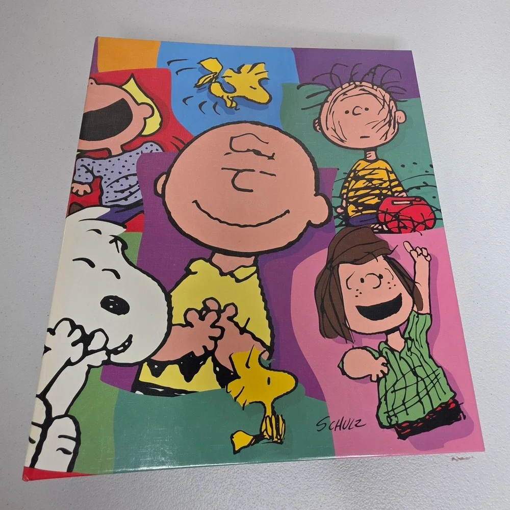 Vintage Ambassador Peanuts Snoopy Photo Album 3-Ring Binder Recipe Card Storage
